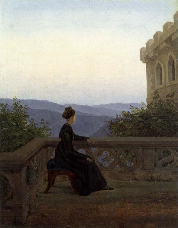 Carl Gustav Carus Woman on the Balcony oil painting picture
